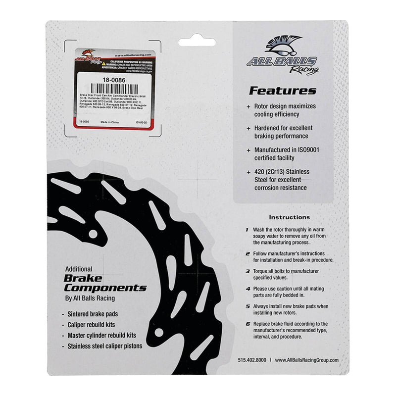 Load image into Gallery viewer, Brake Disc Front / Rear 18-0086
