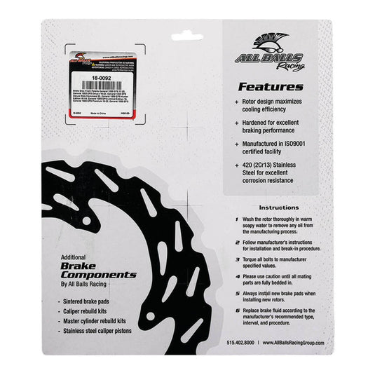Brake Disc Front / Rear 18-0092