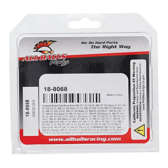 Sintered Brake Pad Rear 18-8068