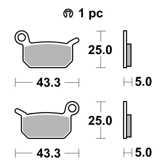 Brembo Upgrade Sinter Front Brake Pads 07GR70SX