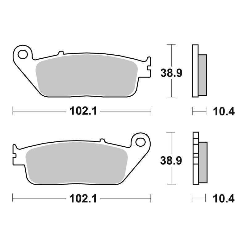 Load image into Gallery viewer, Brembo Prime Sinter Rear Brake Pads 07HO34SP
