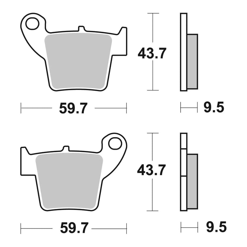 Load image into Gallery viewer, Brembo Prime Sinter Rear Brake Pads 07HO48SD
