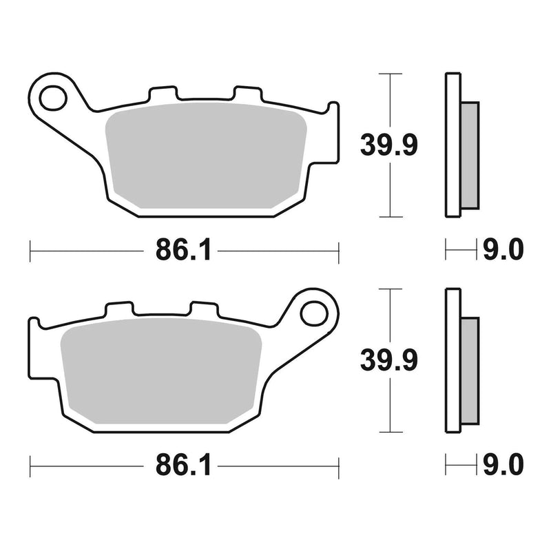 Load image into Gallery viewer, Brembo Prime Sinter Rear Brake Pads 07HO53SP
