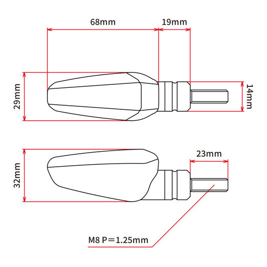 DRC 602 LED Flasher Lights (12V / Clear / Pair)