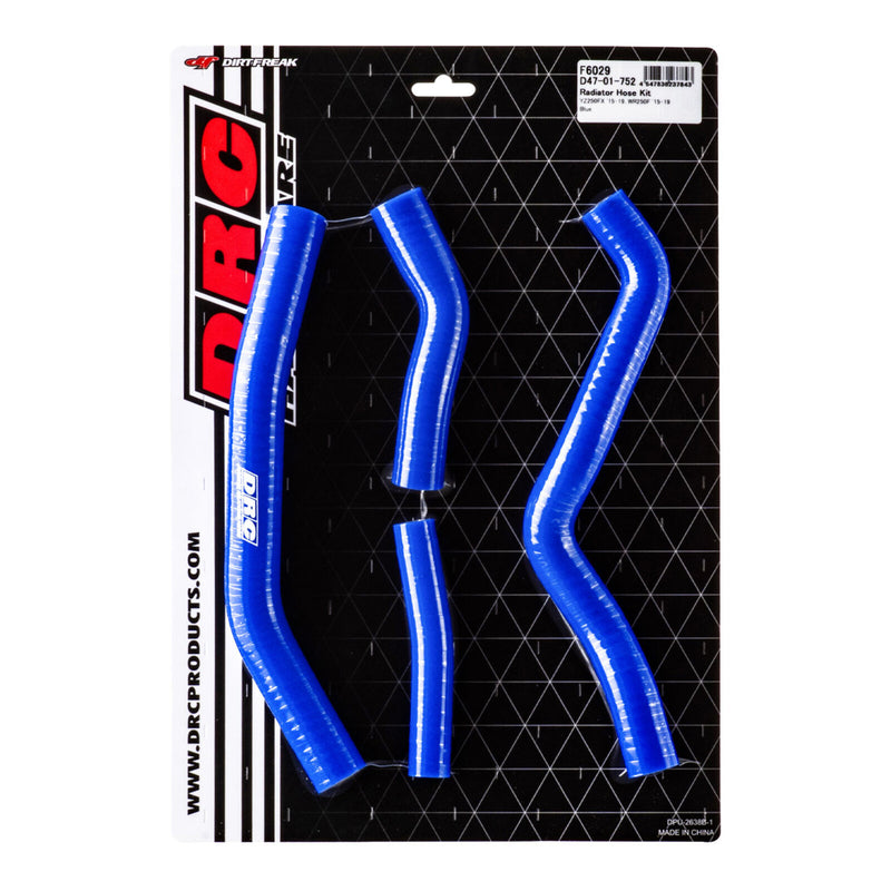 Load image into Gallery viewer, DRC Silicone Radiator Hose Kit - Yamaha YZ250FX / WR250F (2015–2019) - Blue
