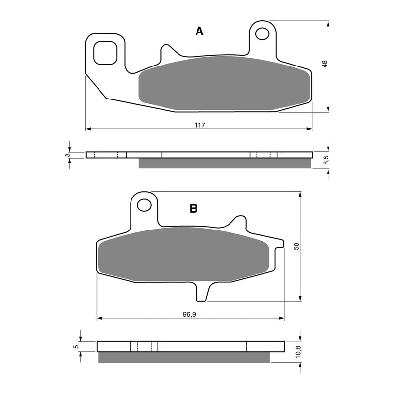 Load image into Gallery viewer, GOLDfren Brake Pads - S3 Sintered Sports
