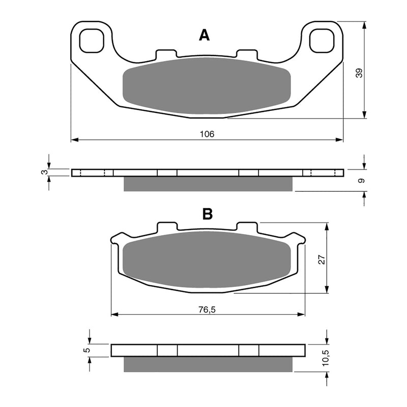 Load image into Gallery viewer, GOLDfren Brake Pads - S3 Sintered Sports
