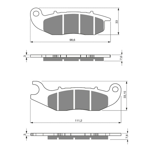 GOLDfren Brake Pads GF278 - K5