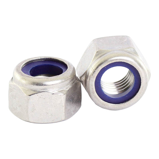 Whites Nut Nyloc - 8 x 1.25mm (50 Pack)