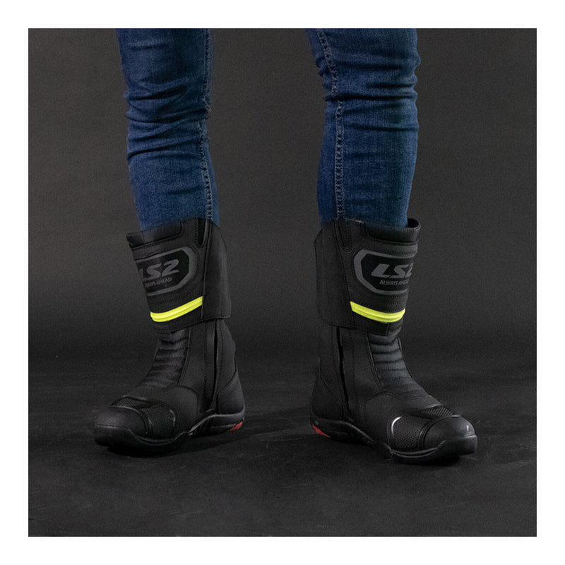 Load image into Gallery viewer, LS2 Goby Men's Waterproof Boots - Black / Hi-Vis Yellow

