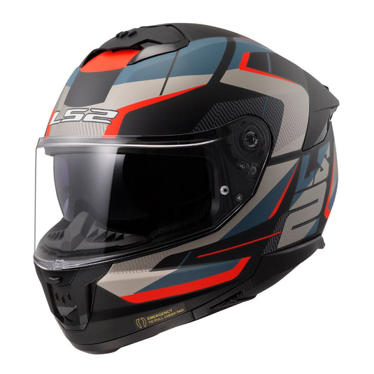 LS2 FF808 Stream II Road - Matte Black / Blue