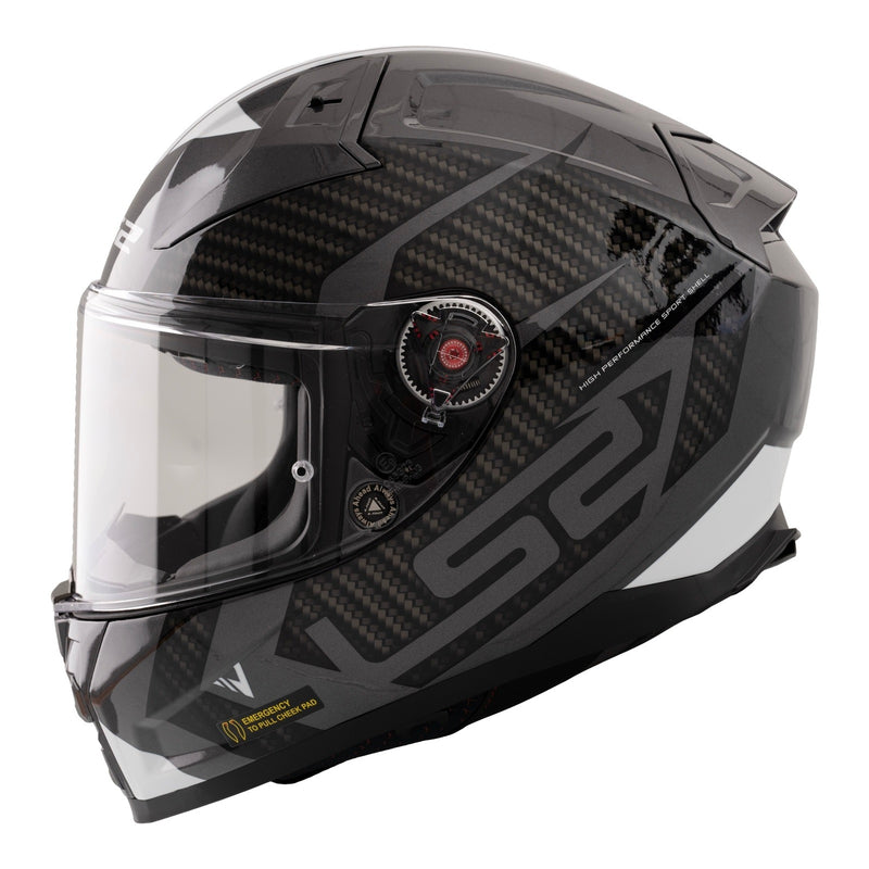 Load image into Gallery viewer, LS2 FF811 Vector II Splitter Helmets - Gloss Black / White 06
