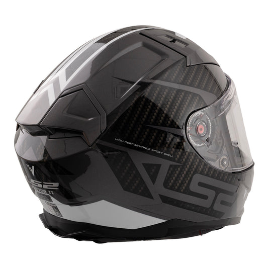 LS2 FF811 Vector II Splitter Helmets - Gloss Black / White 06