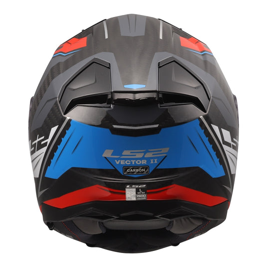 LS2 FF811 Vector II Carbon Savage Helmets - White / Blue / Red