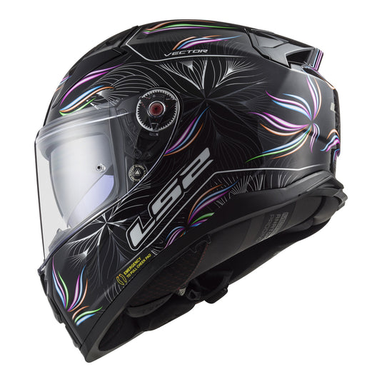 LS2 FF811 Vector II Tropical Helmet - Black / White