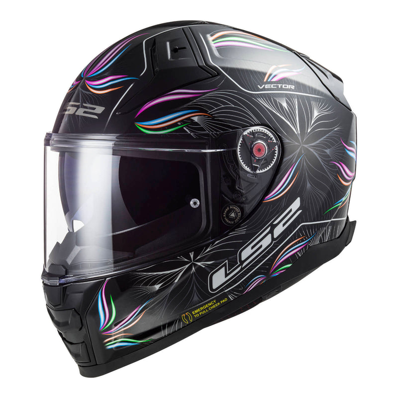 Load image into Gallery viewer, LS2 FF811 Vector II Tropical Helmet - Black / White
