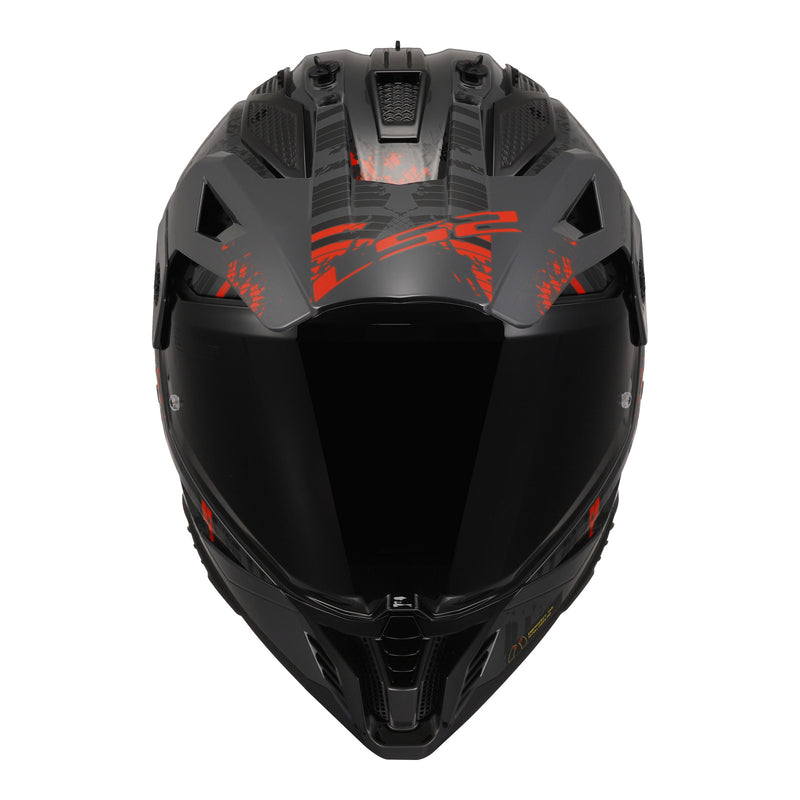 Load image into Gallery viewer, LS2 MX702 Pioneer II Crazy - Black / Grey / Red 06
