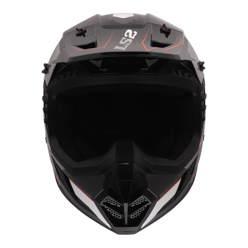 Load image into Gallery viewer, LS2 MX706 COZ Arched Helmet - Black / Silver / Titanium 06
