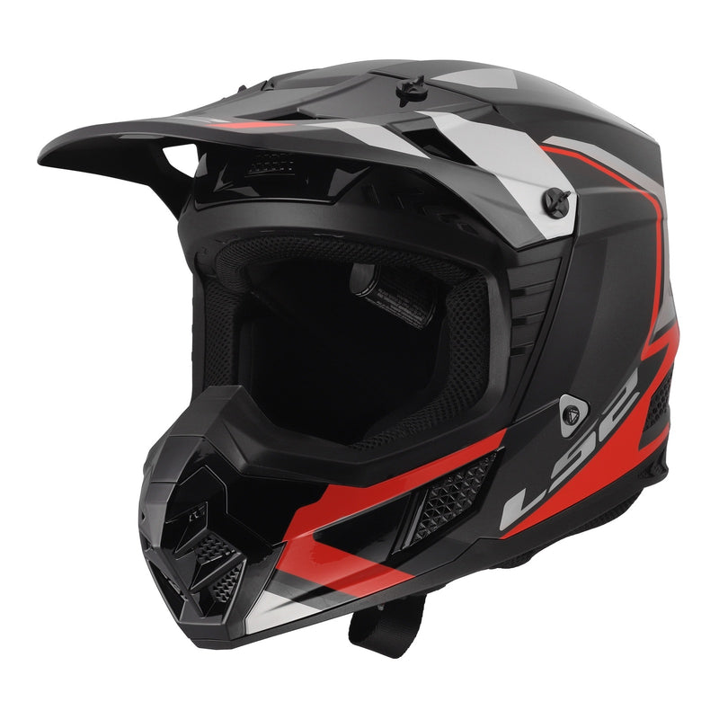 Load image into Gallery viewer, LS2 MX706 COZ Frontier II Helmet - Red / Black / Titanium 06
