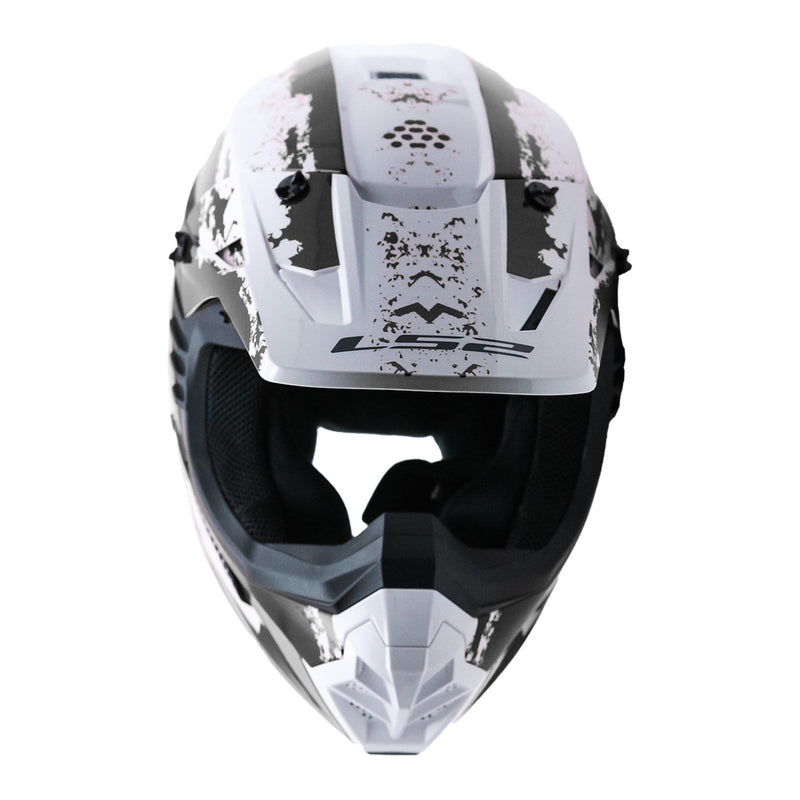 Load image into Gallery viewer, LS2 MX706 COZ Hyde Helmet - Black / White
