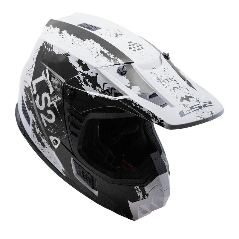 Load image into Gallery viewer, LS2 MX706 COZ Hyde Helmet - Black / White
