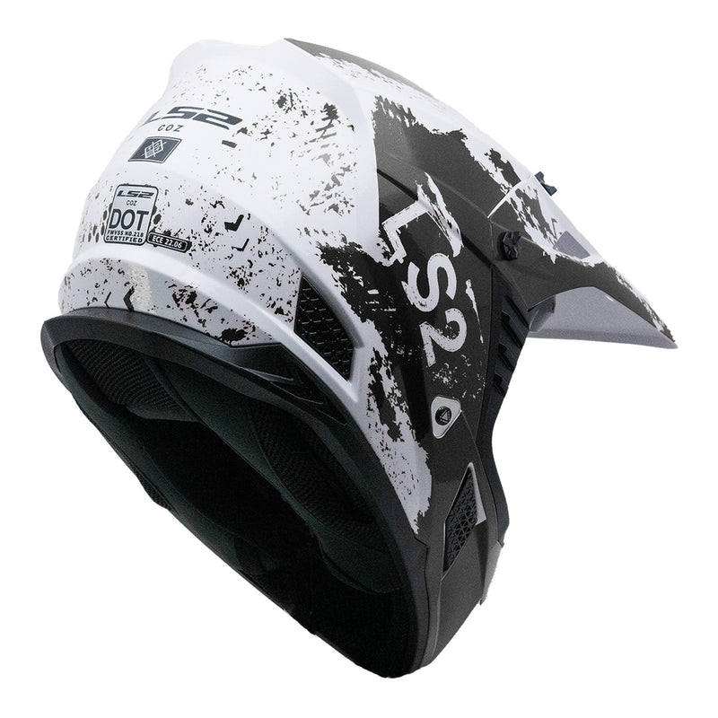 Load image into Gallery viewer, LS2 MX706 COZ Hyde Helmet - Black / White
