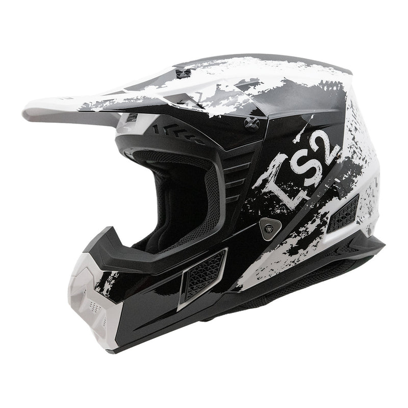Load image into Gallery viewer, LS2 MX706 COZ Hyde Helmet - Black / White
