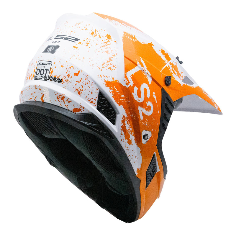 Load image into Gallery viewer, LS2 MX706 COZ Hyde Helmet - Orange / White
