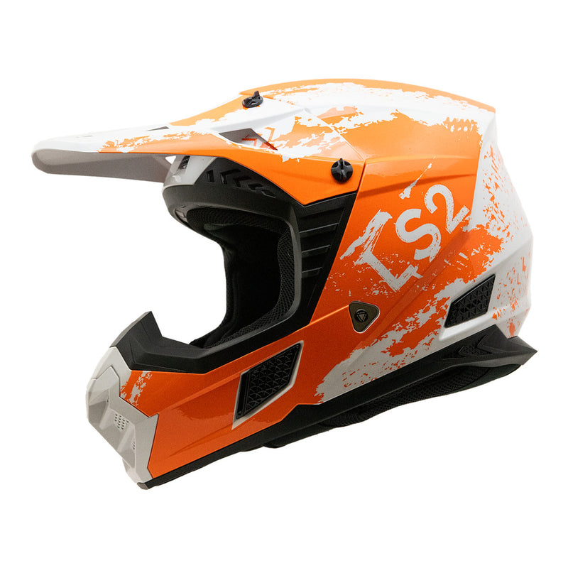 Load image into Gallery viewer, LS2 MX706 COZ Hyde Helmet - Orange / White
