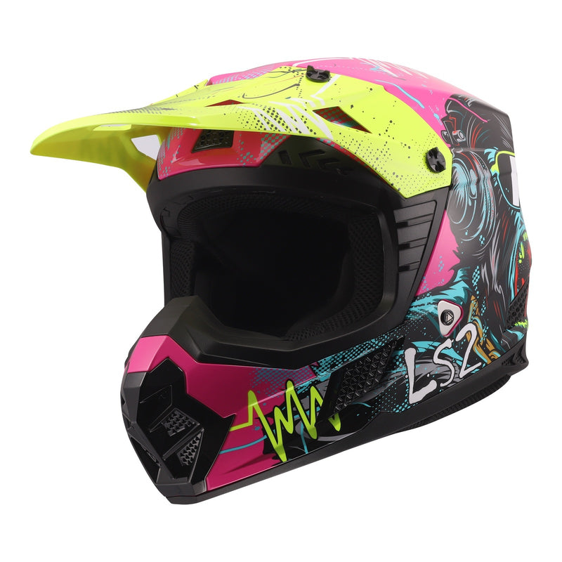 Load image into Gallery viewer, LS2 MX706J COZ Junior Gorilla Helmet - Gloss Purple
