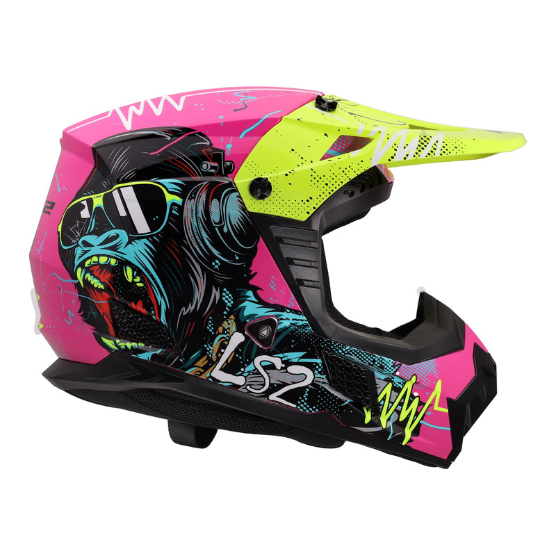 Load image into Gallery viewer, LS2 MX706J COZ Junior Gorilla Helmet - Gloss Purple
