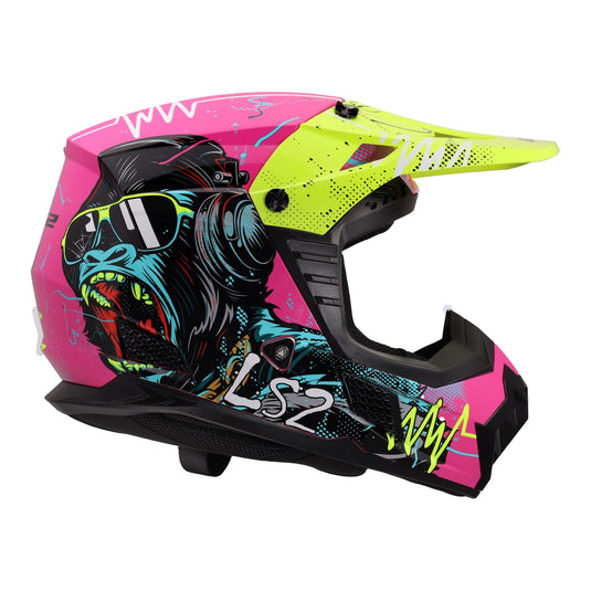LS2 MX706J COZ Junior Gorilla Helmet - Gloss Purple