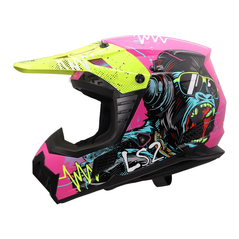 Load image into Gallery viewer, LS2 MX706J COZ Junior Gorilla Helmet - Gloss Purple

