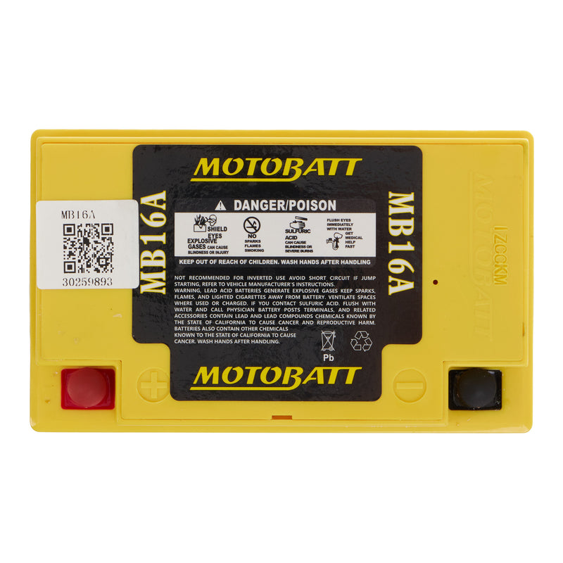 Load image into Gallery viewer, Motobatt Battery Quadflex AGM - MB16A
