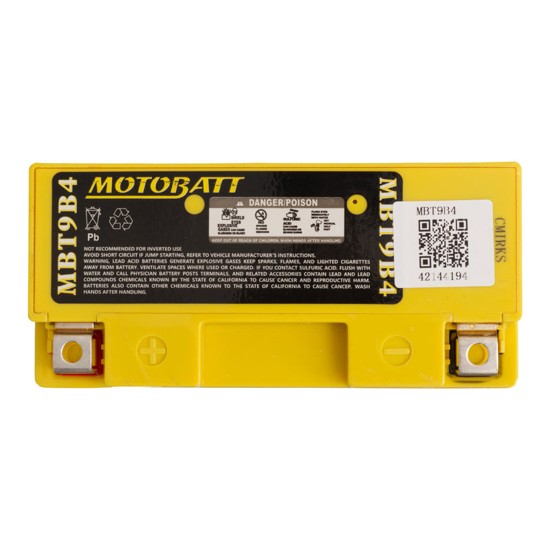 Load image into Gallery viewer, Motobatt Battery Quadflex AGM - MBT9B4
