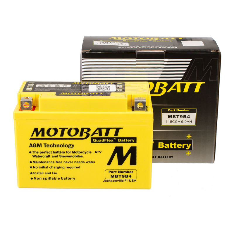 Load image into Gallery viewer, Motobatt Battery Quadflex AGM - MBT9B4
