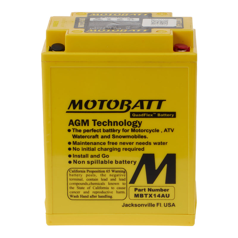 Load image into Gallery viewer, Motobatt Battery Quadflex AGM - MBTX14AU
