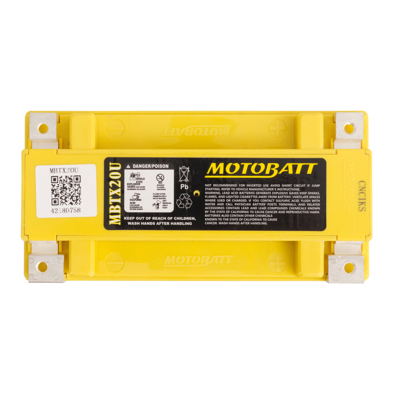 Load image into Gallery viewer, Motobatt Battery Quadflex AGM - MBTX20U
