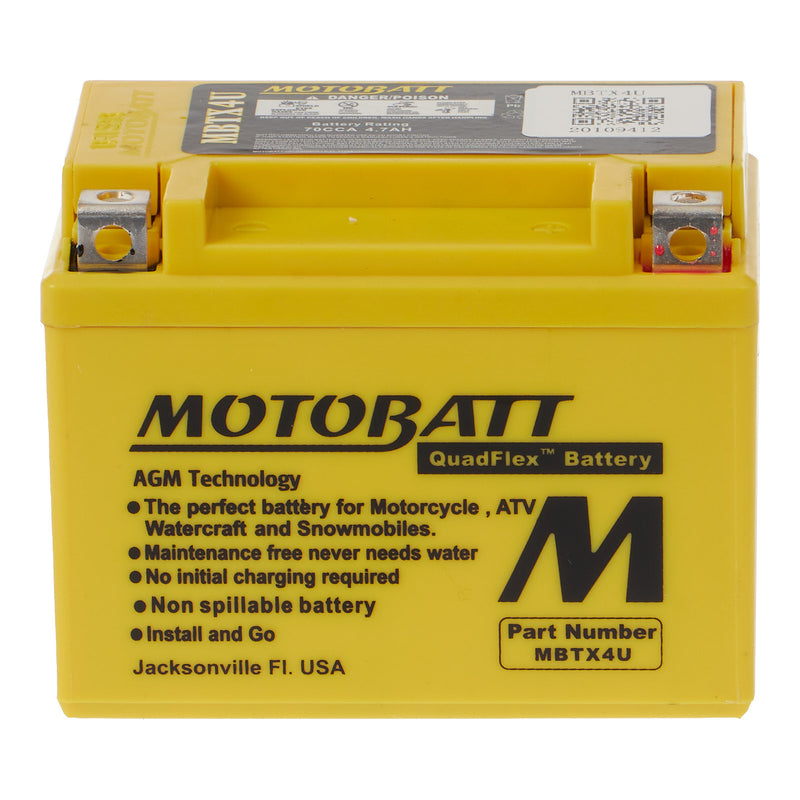 Load image into Gallery viewer, Motobatt Battery Quadflex AGM - MBTX4U
