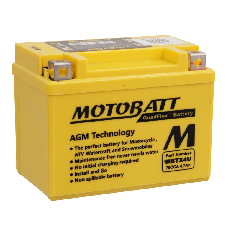 Load image into Gallery viewer, Motobatt Battery Quadflex AGM - MBTX4U
