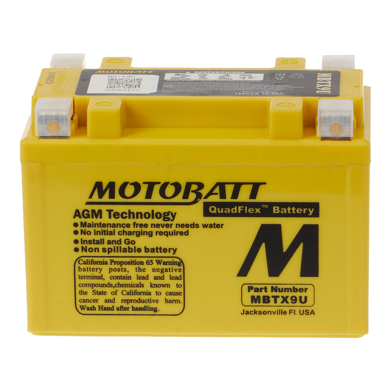 Load image into Gallery viewer, Motobatt Battery Quadflex AGM - MBTX9U
