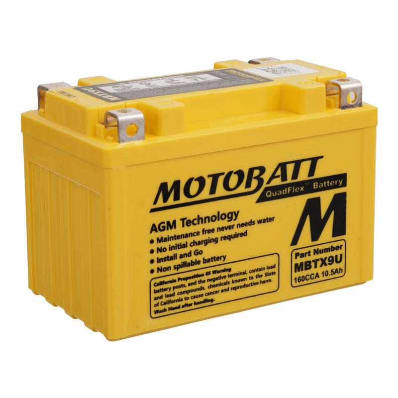 Load image into Gallery viewer, Motobatt Battery Quadflex AGM - MBTX9U
