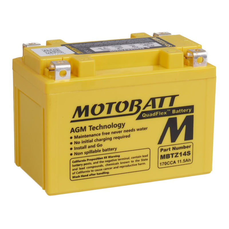 Load image into Gallery viewer, Motobatt Battery Quadflex AGM - MBTZ14S
