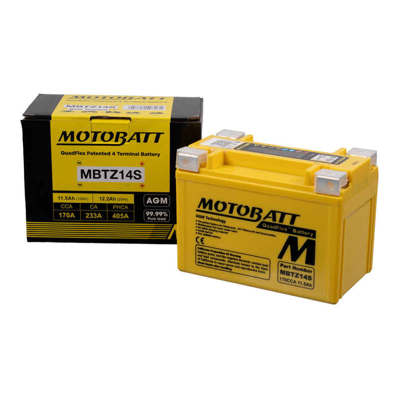 Load image into Gallery viewer, Motobatt Battery Quadflex AGM - MBTZ14S
