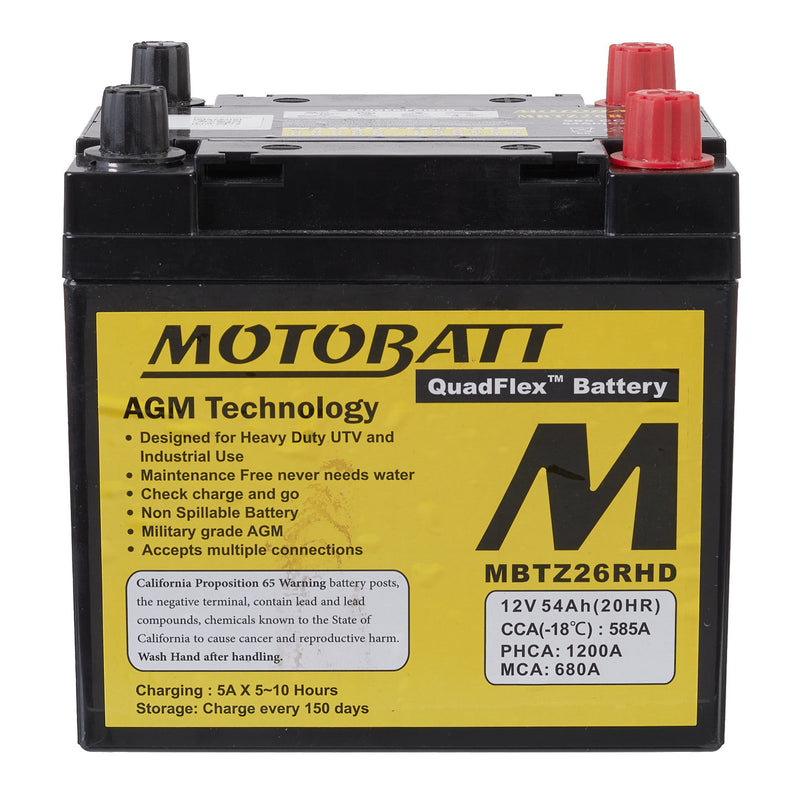 Load image into Gallery viewer, Motobatt Battery Quadflex AGM - MBTZ26RHD
