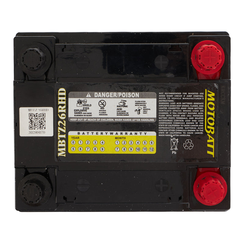 Load image into Gallery viewer, Motobatt Battery Quadflex AGM - MBTZ26RHD
