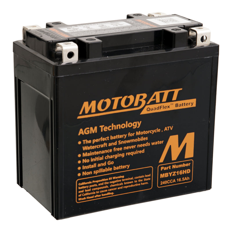 Load image into Gallery viewer, Motobatt Battery Quadflex AGM - MBYZ16HD
