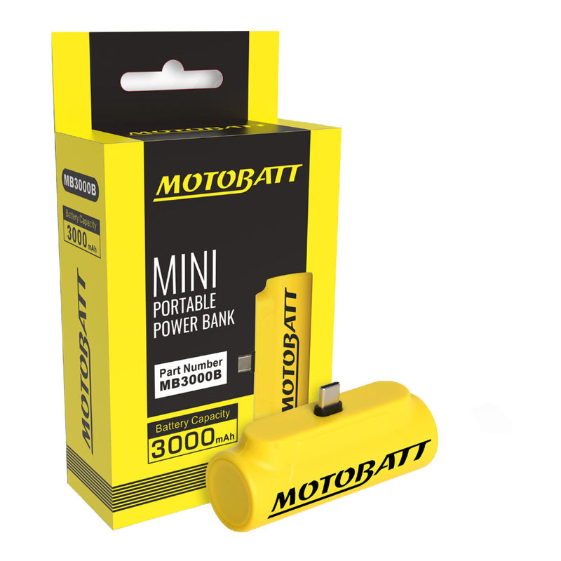 Load image into Gallery viewer, Motobatt Lithium Mini Portable Power Bank 3000mAh
