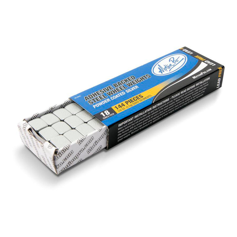 Load image into Gallery viewer, Motion Pro Wheel Weights - Silver 1/8oz. (18oz. Box) - Steel
