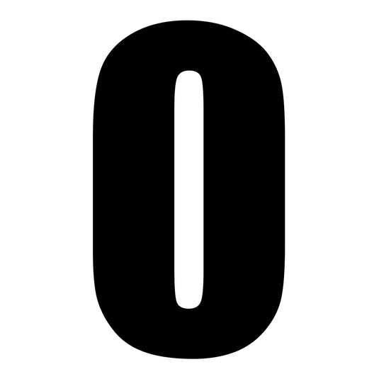 Whites Race Number - Black